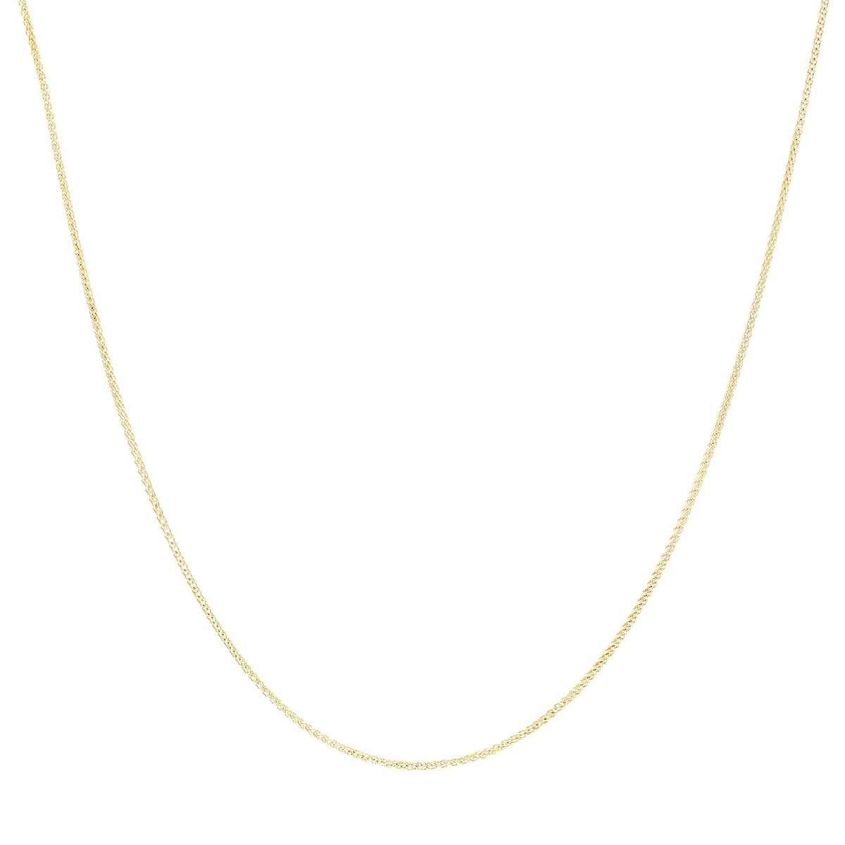 Yellow Gold 1 mm Wheat Chain, 18