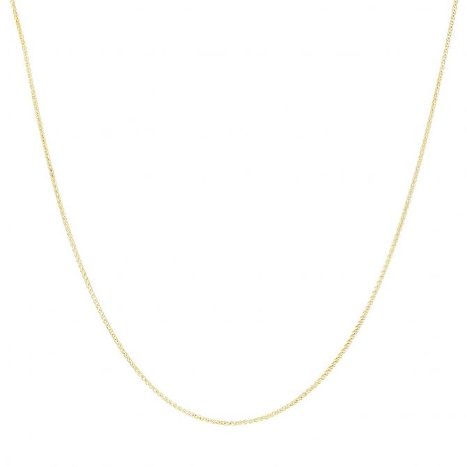 Yellow Gold 1 mm Wheat Chain, 18"