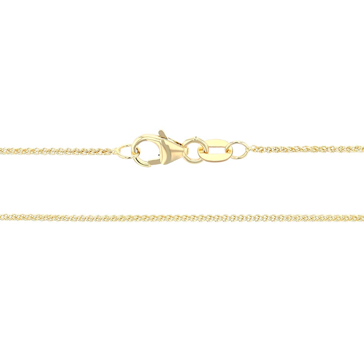 Yellow Gold 1 mm Wheat Chain, 18