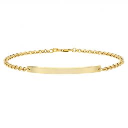 Image for Yellow Gold Bar ID Bracelet, 7.5"