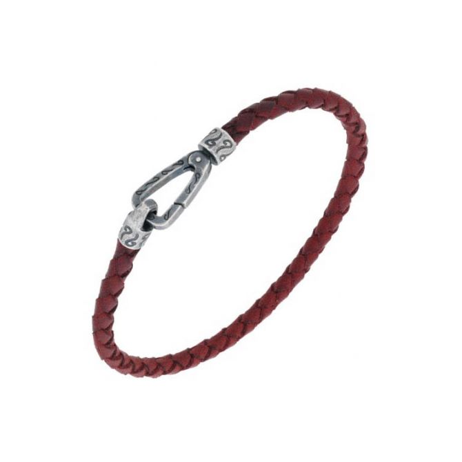 Marco Dal Maso LASH Single Leather Cord Bracelet, Red