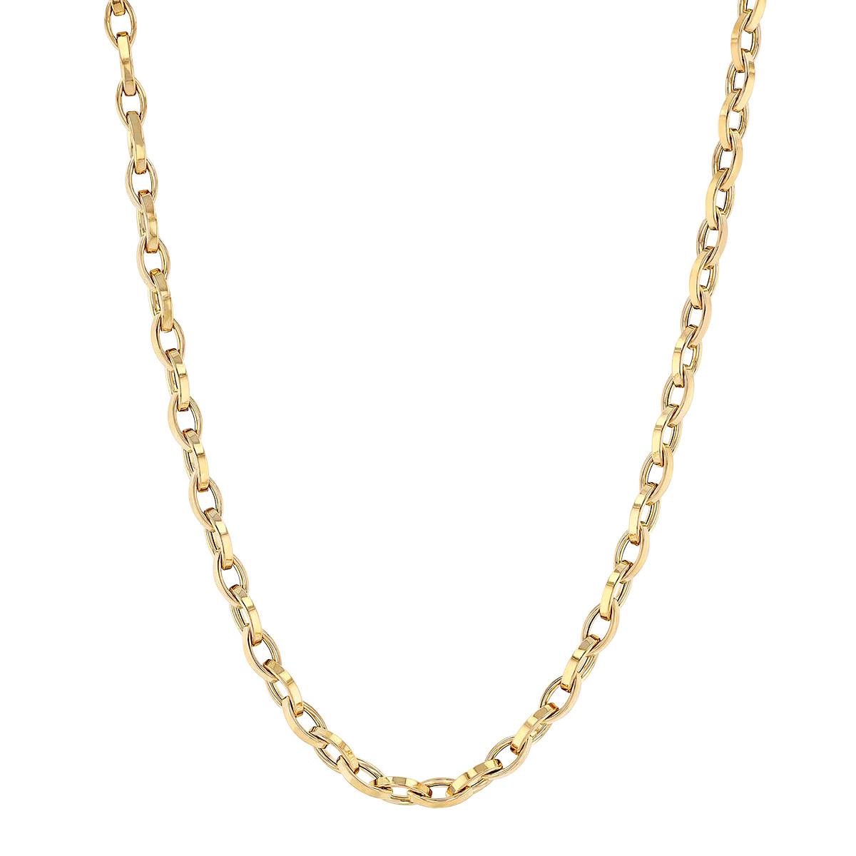 Roberto Coin Yellow Gold Almond Link Chain Necklace, 17
