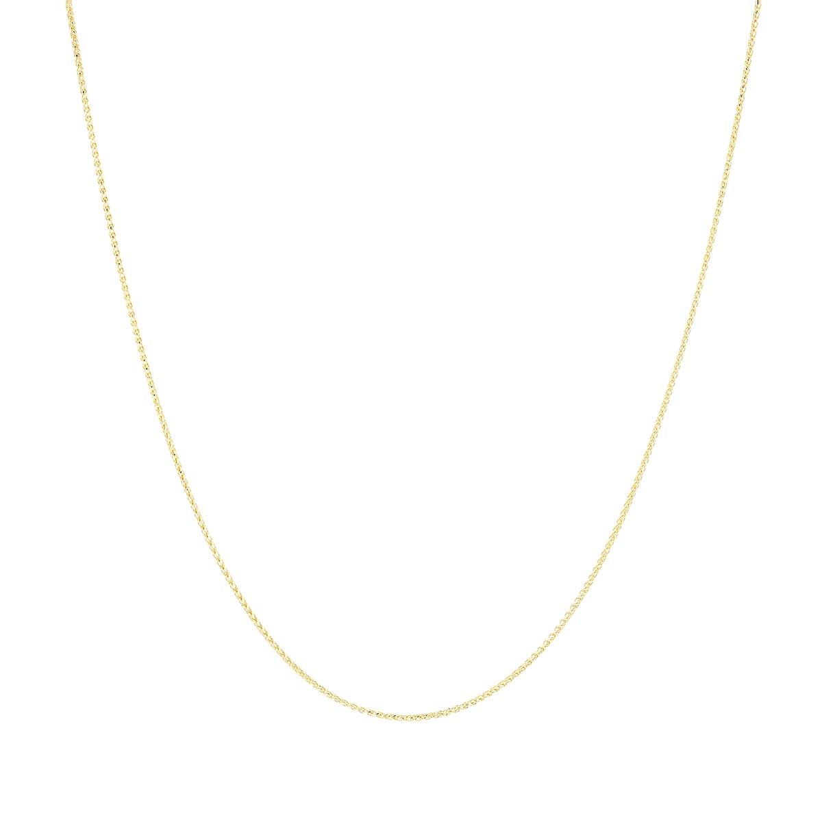 Yellow Gold 1 mm Wheat Chain, 18