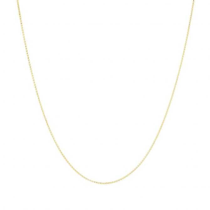 Yellow Gold 1 mm Wheat Chain, 18"