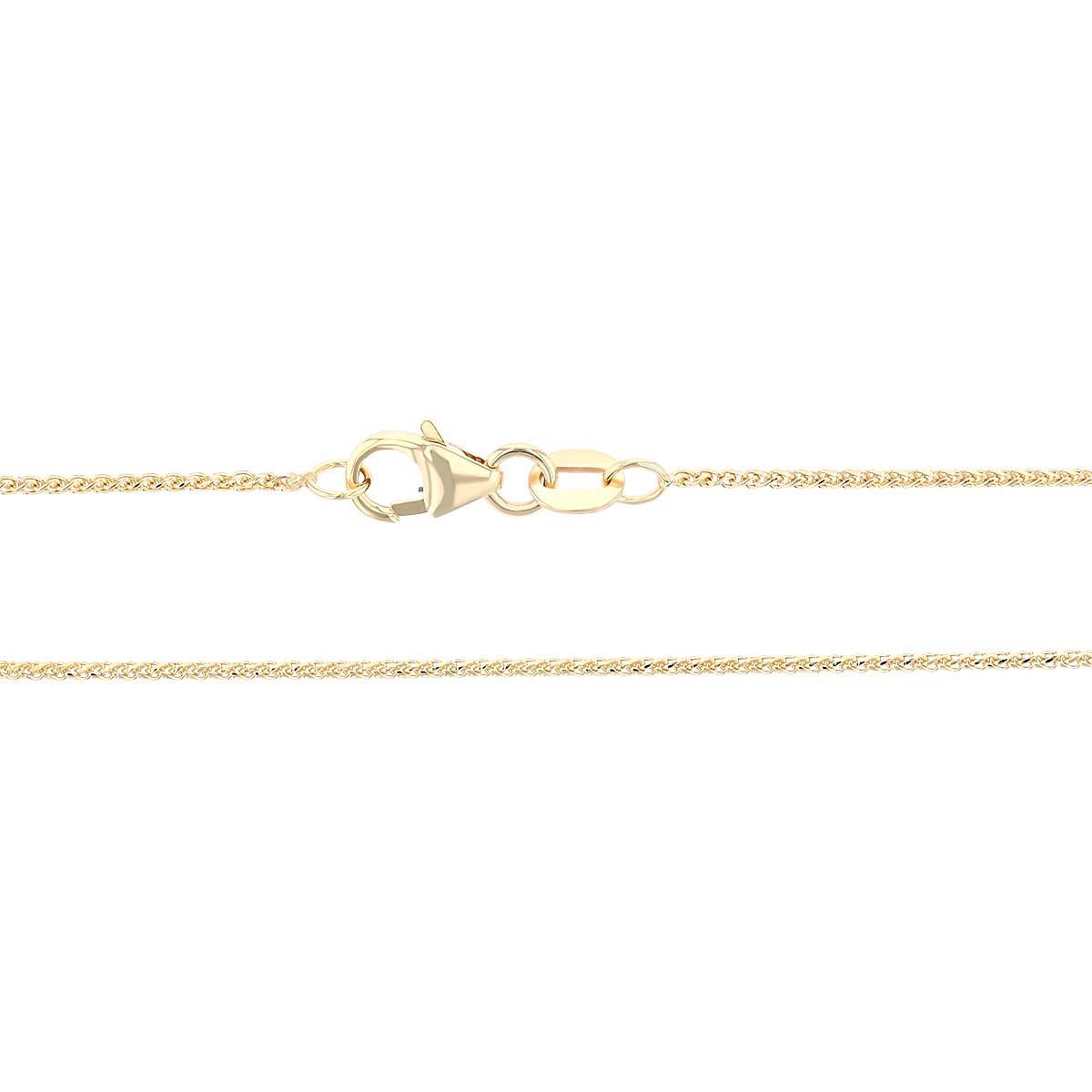 Yellow Gold 1 mm Wheat Chain, 18