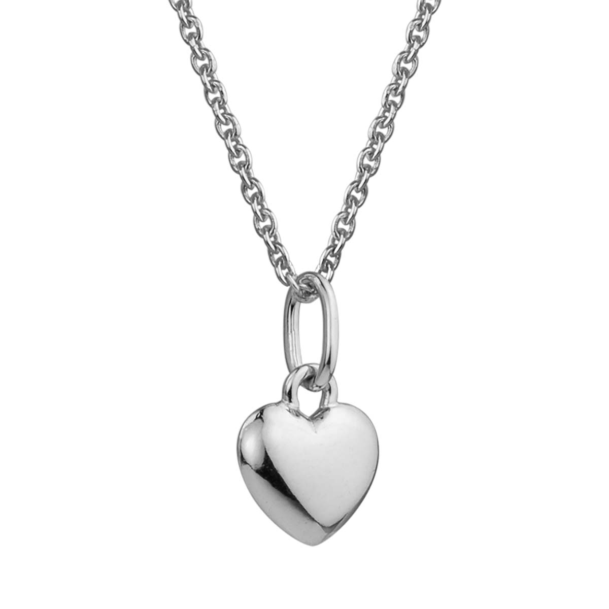 Sterling Silver Mini Heart Pendant, 15