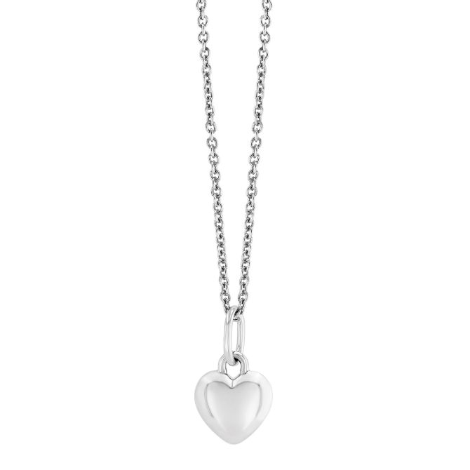 Sterling Silver Mini Heart Pendant, 15"