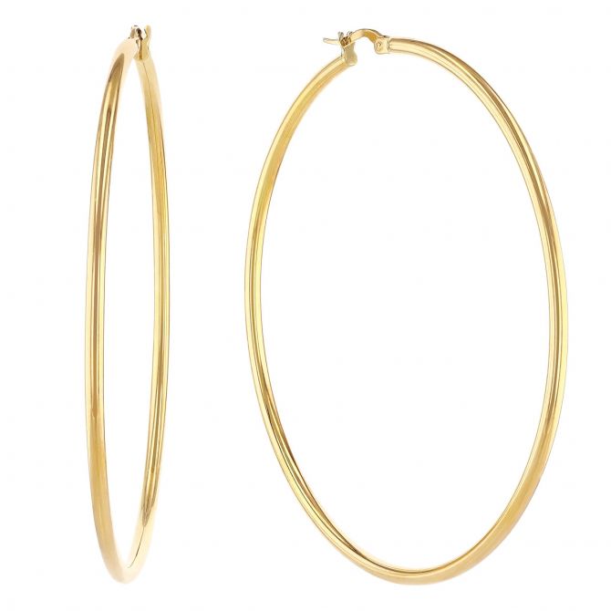 Roberto Coin Perfect Hoops XL Yellow Gold Hoop Earrings, 63 mm