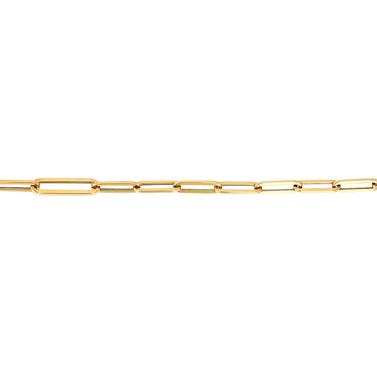 Roberto Coin Yellow Gold Dual Size Paperclip Link Chain Bracelet, 7