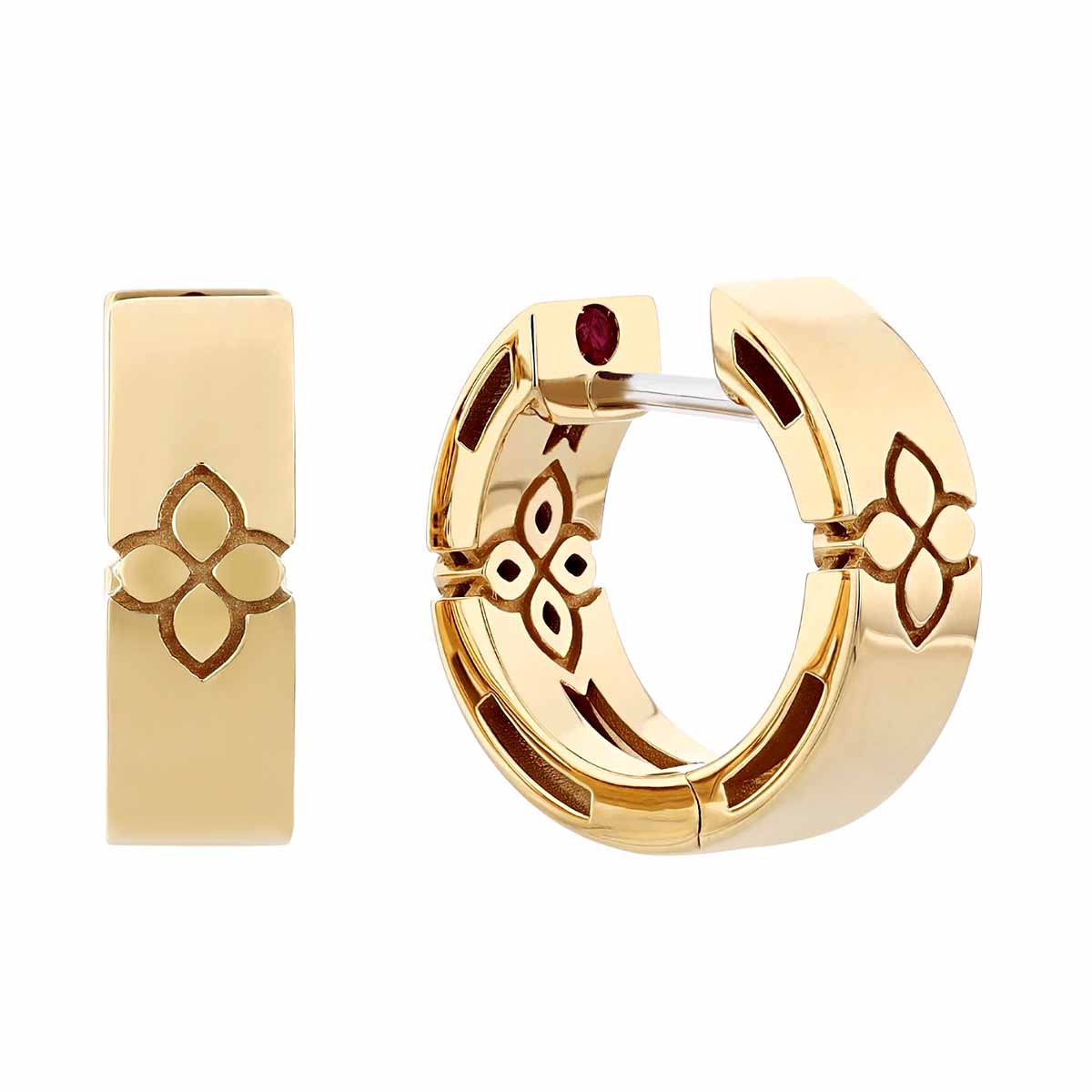 Roberto Coin Love in Verona Yellow Gold Small Hoop Earrings