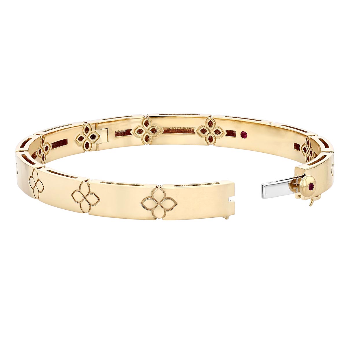 Roberto Coin Love in Verona Yellow Gold Bangle Bracelet, Medium Width