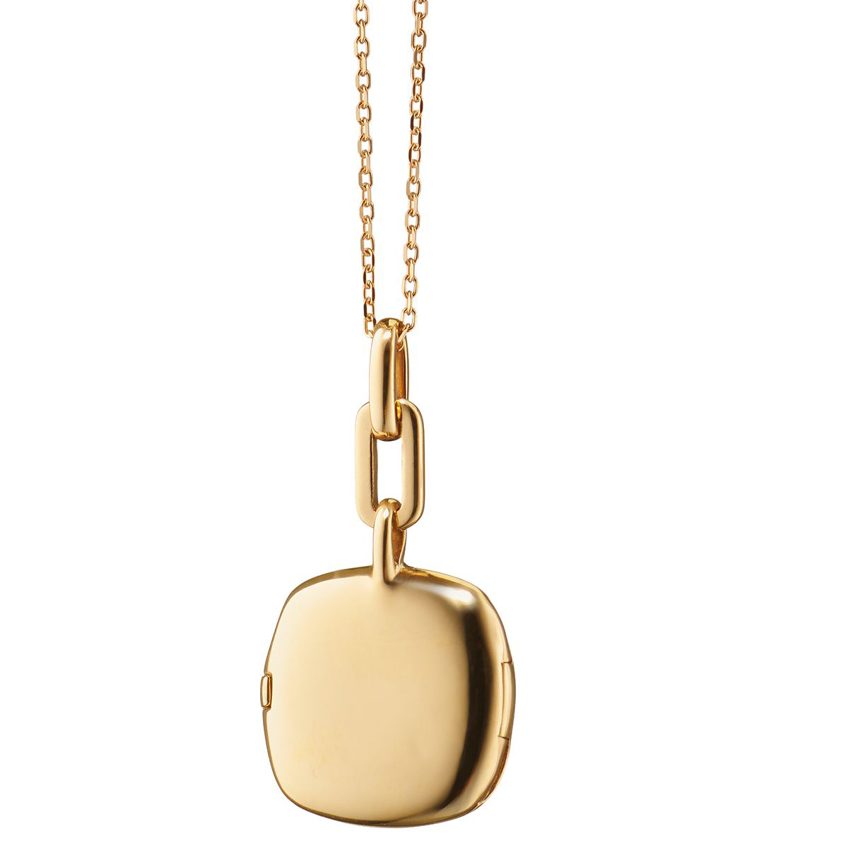 Monica Rich Kosann 18K Yellow Gold Slim Rae Locket Pendant With Diamonds