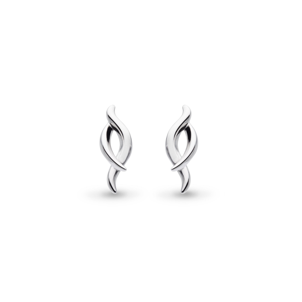 Sterling Silver Twist Stud Earrings