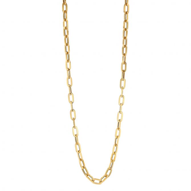Roberto Coin Oro Classic Yellow Gold Paperclip Link Chain Necklace, 34"