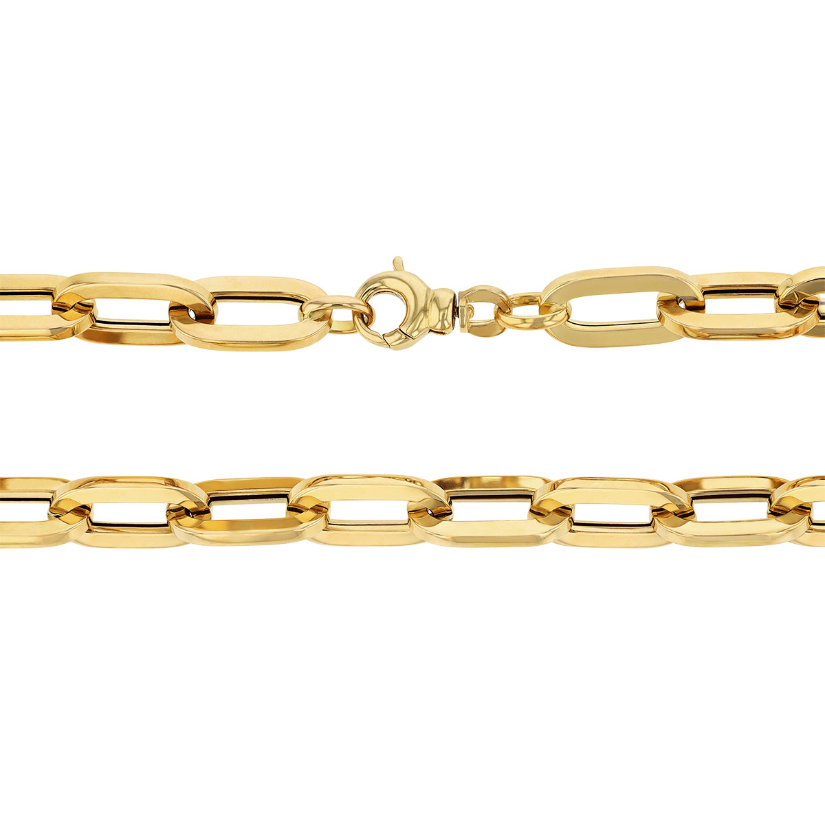 Roberto Coin Oro Classic Yellow Gold Paperclip Link Chain Necklace, 34