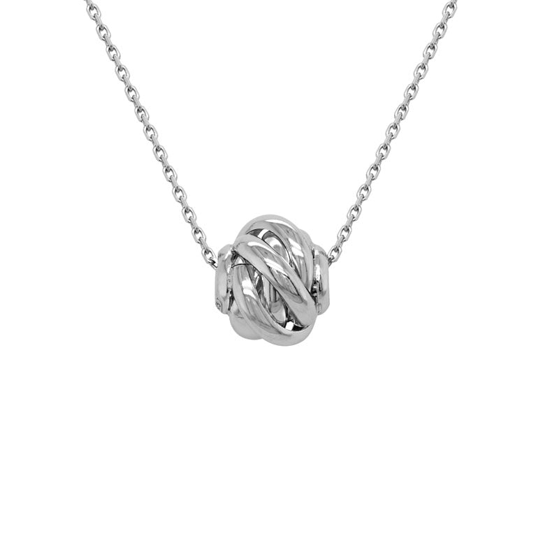 Celtic Love Knot Necklace with Connemara Marble – Claddagh Design