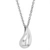 Sterling Silver Teardrop Shaped Pendant, 18"