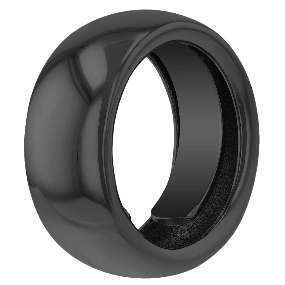 Pesavento Sterling Silver & Ruthenium Wide Band Ring