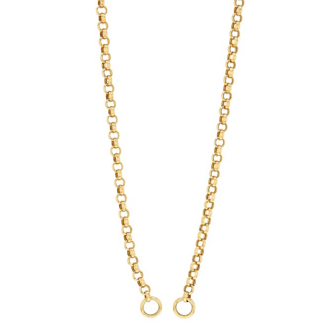 Yellow Gold 3.8 mm Hollow Rolo Split Chain, 20"