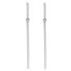 Sterling Silver Curved Vertical Bar Dangle Earrings