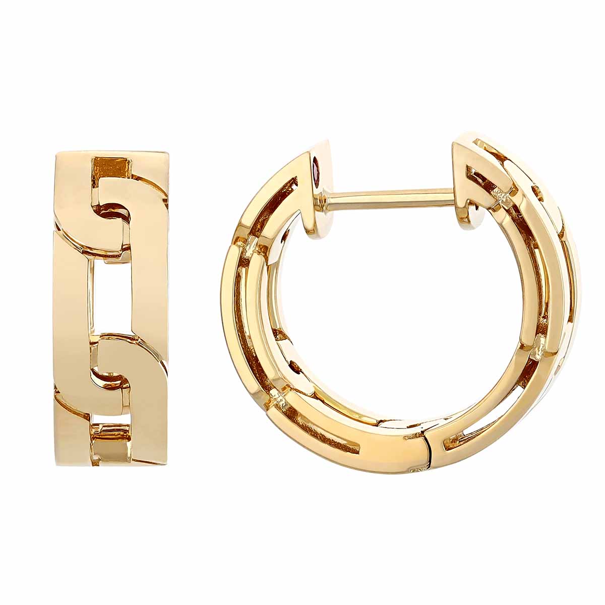 Roberto Coin Navarra Yellow Gold Hoop Earrings, 15 mm