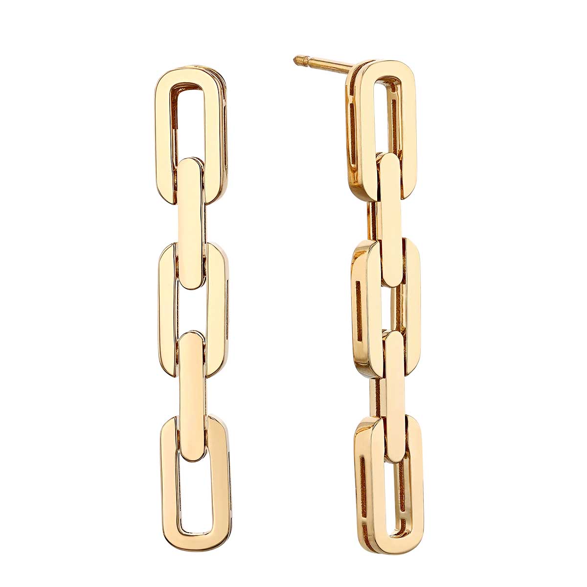 Roberto Coin Navarra Yellow Gold Link Dangle Earrings