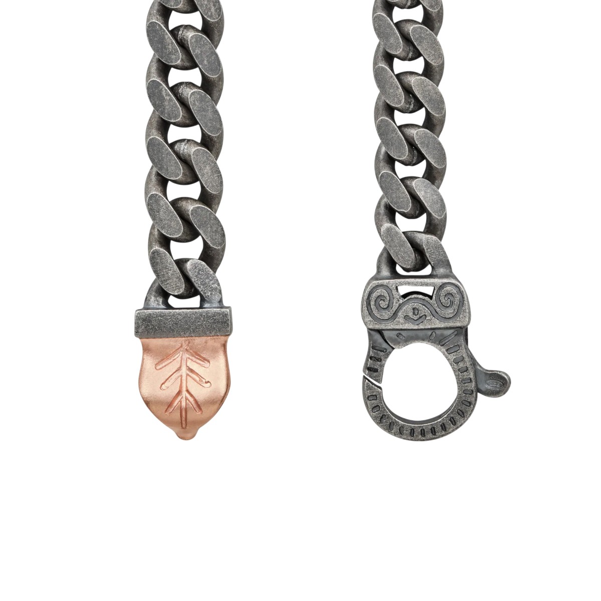 Marco Dal Maso Flaming Tongue Gold Vermeil & Oxidized Sterling Silver Curb Chain Necklace, 22