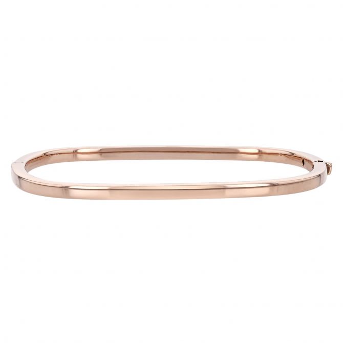 Roberto Coin Oro Classic Rose Gold Soft Square Bangle Bracelet