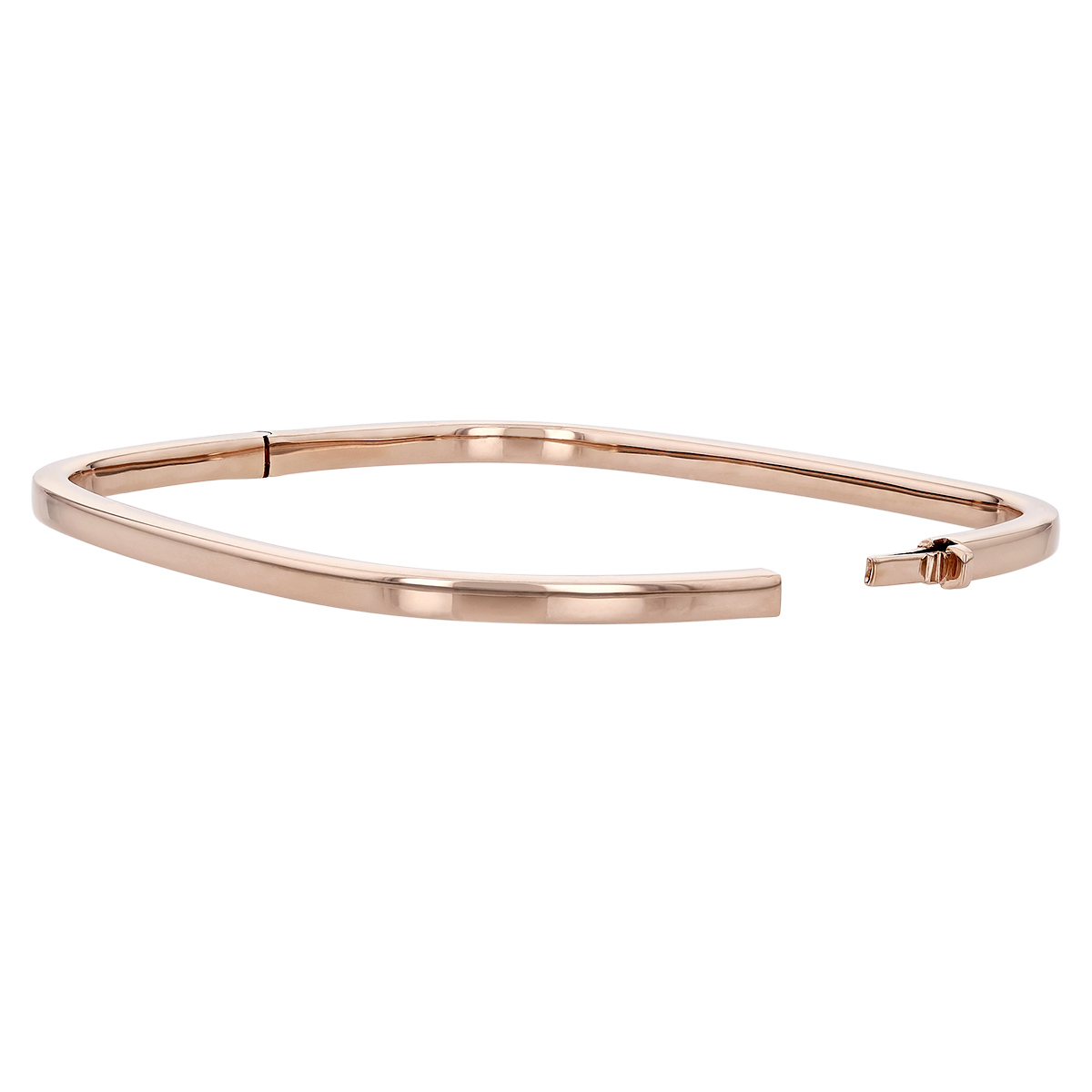 Roberto Coin Oro Classic Rose Gold Soft Square Bangle Bracelet