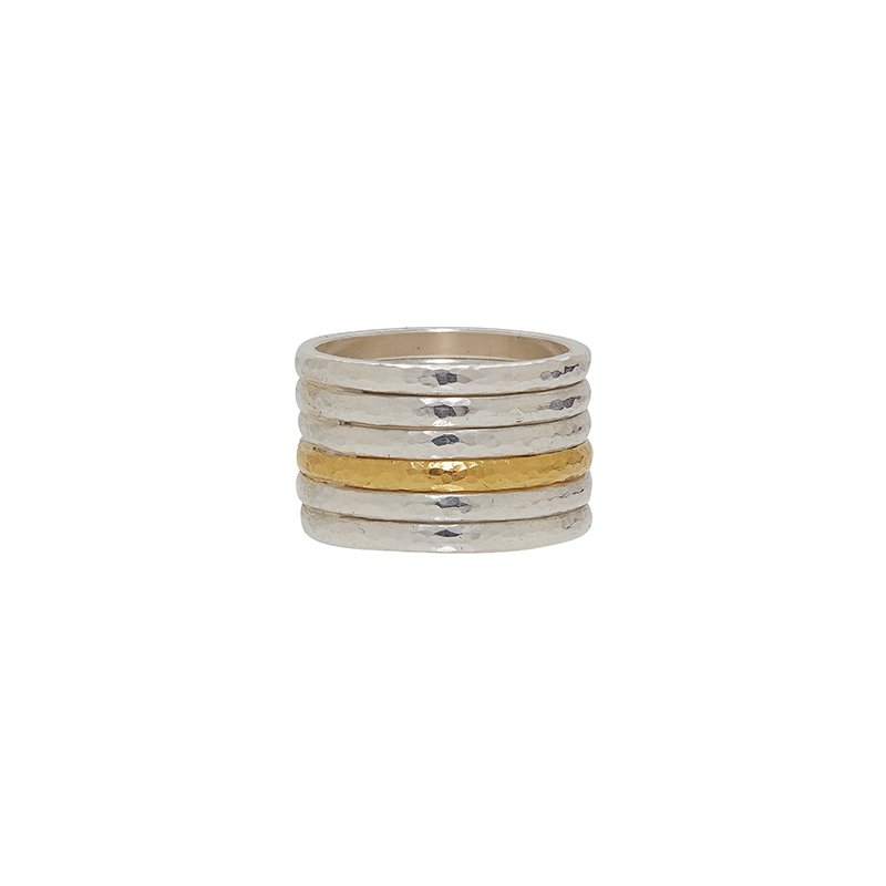 Gurhan Mango Sterling Silver & Gold Accent Stacked Ring