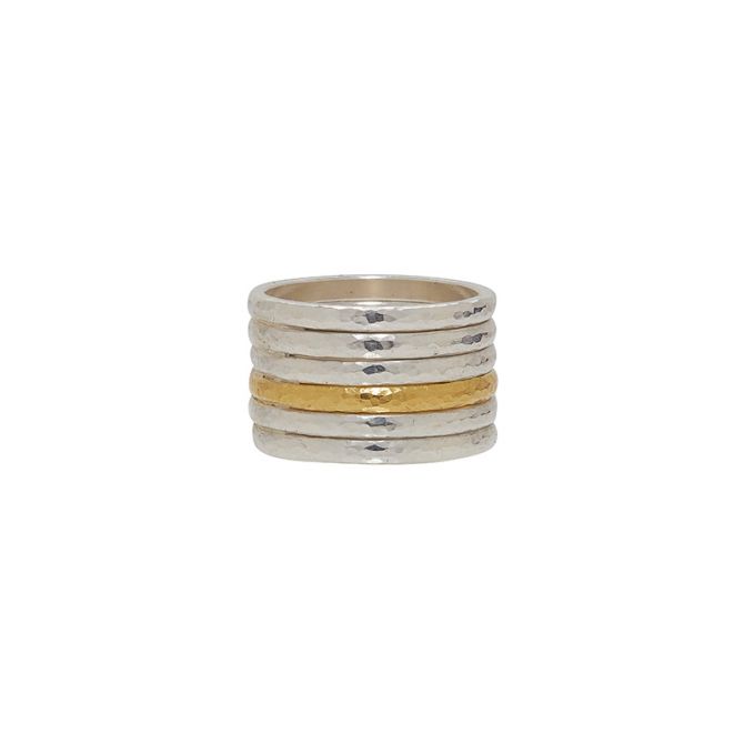Gurhan Mango Sterling Silver & Gold Accent Stacked Ring
