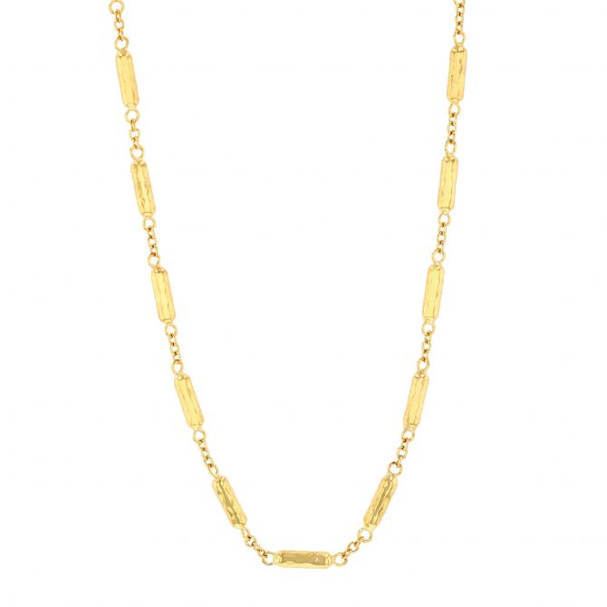 Gurhan Vertigo 24K Yellow Gold Bead Link Necklace, 18"