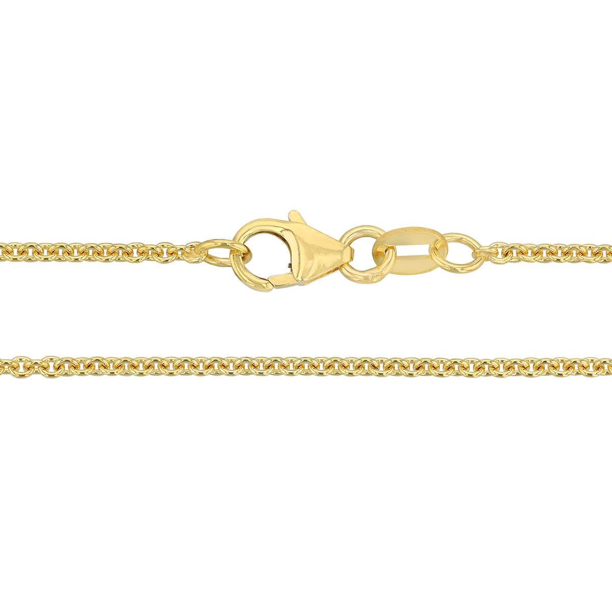 Yellow Gold 1.5 mm Cable Chain, 20