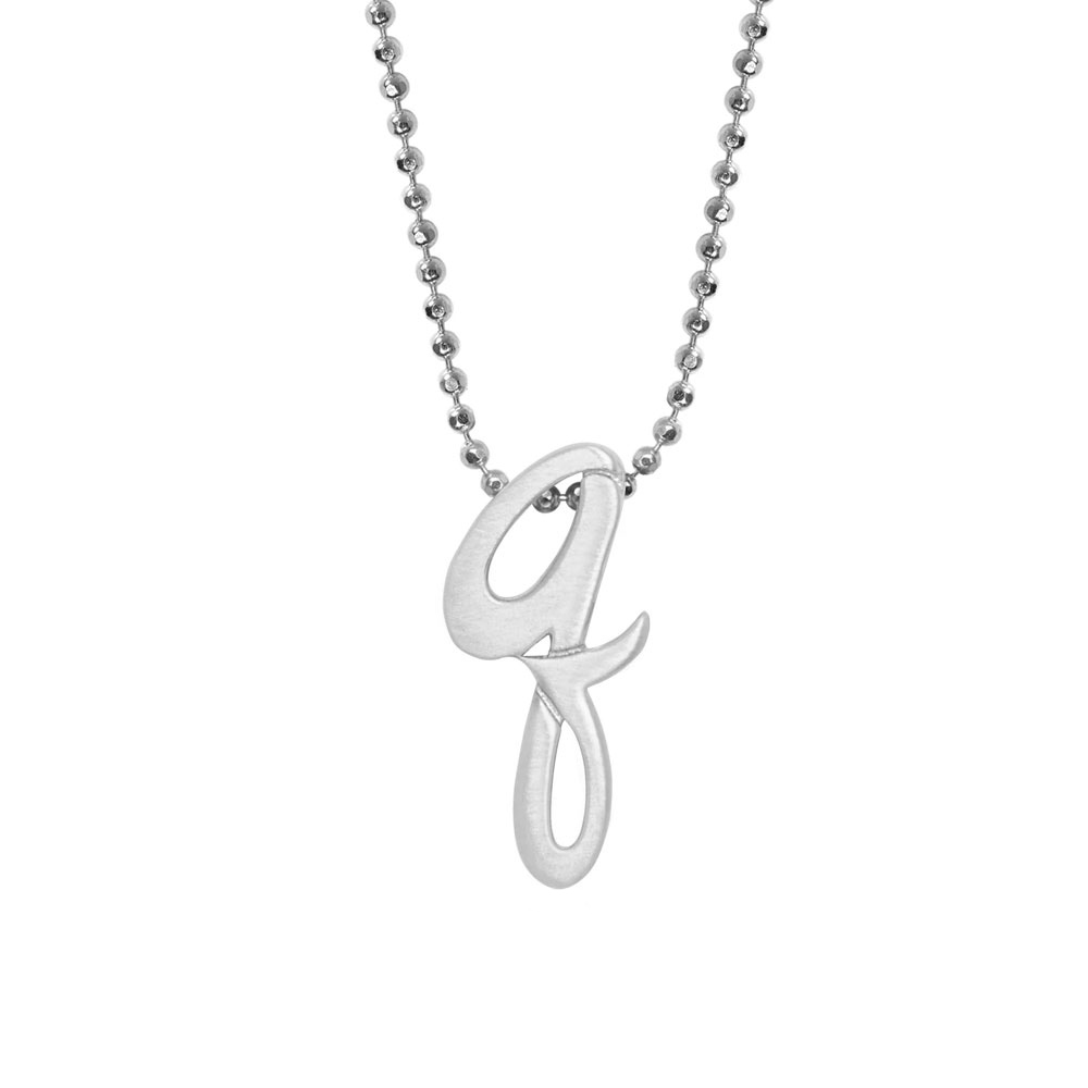 Alex Woo Little Autograph Sterling Silver Q Initial Necklace, 16