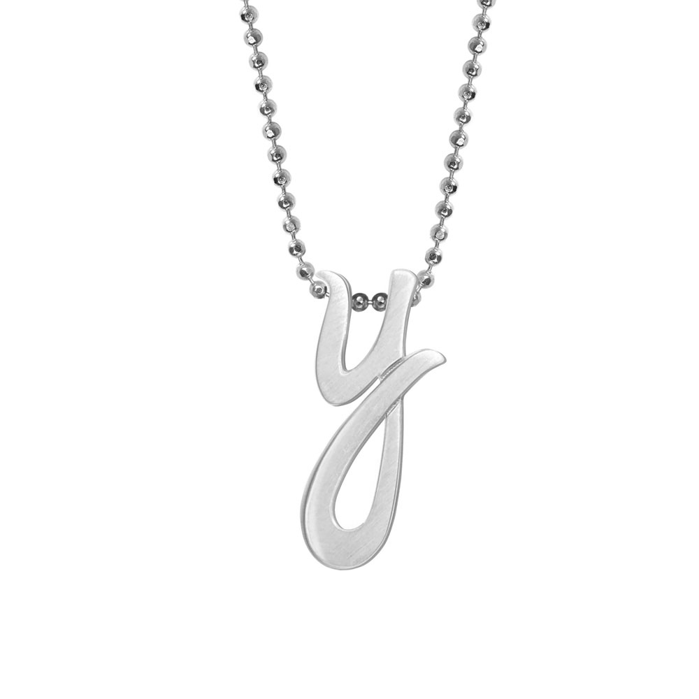 Alex Woo Little Autograph Sterling Silver Y Initial Necklace, 16