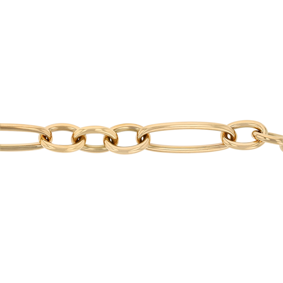Roberto Coin Yellow Gold Alternating Oval & Round Link Chain Bracelet