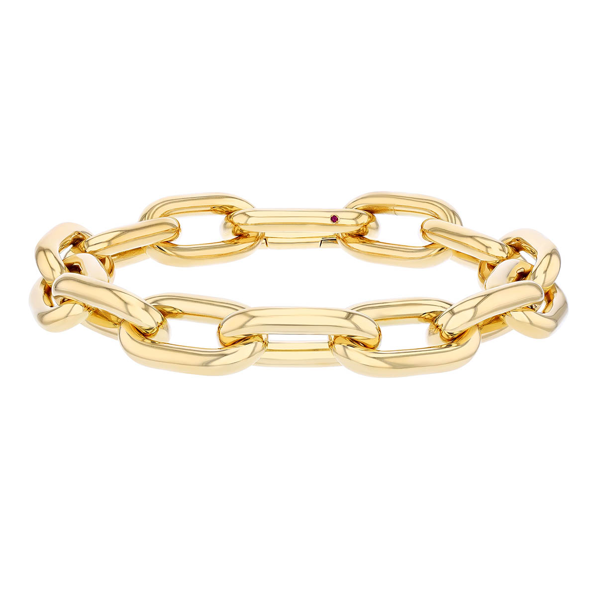 Roberto Coin Yellow Gold Chunky Paperclip Bracelet, 8