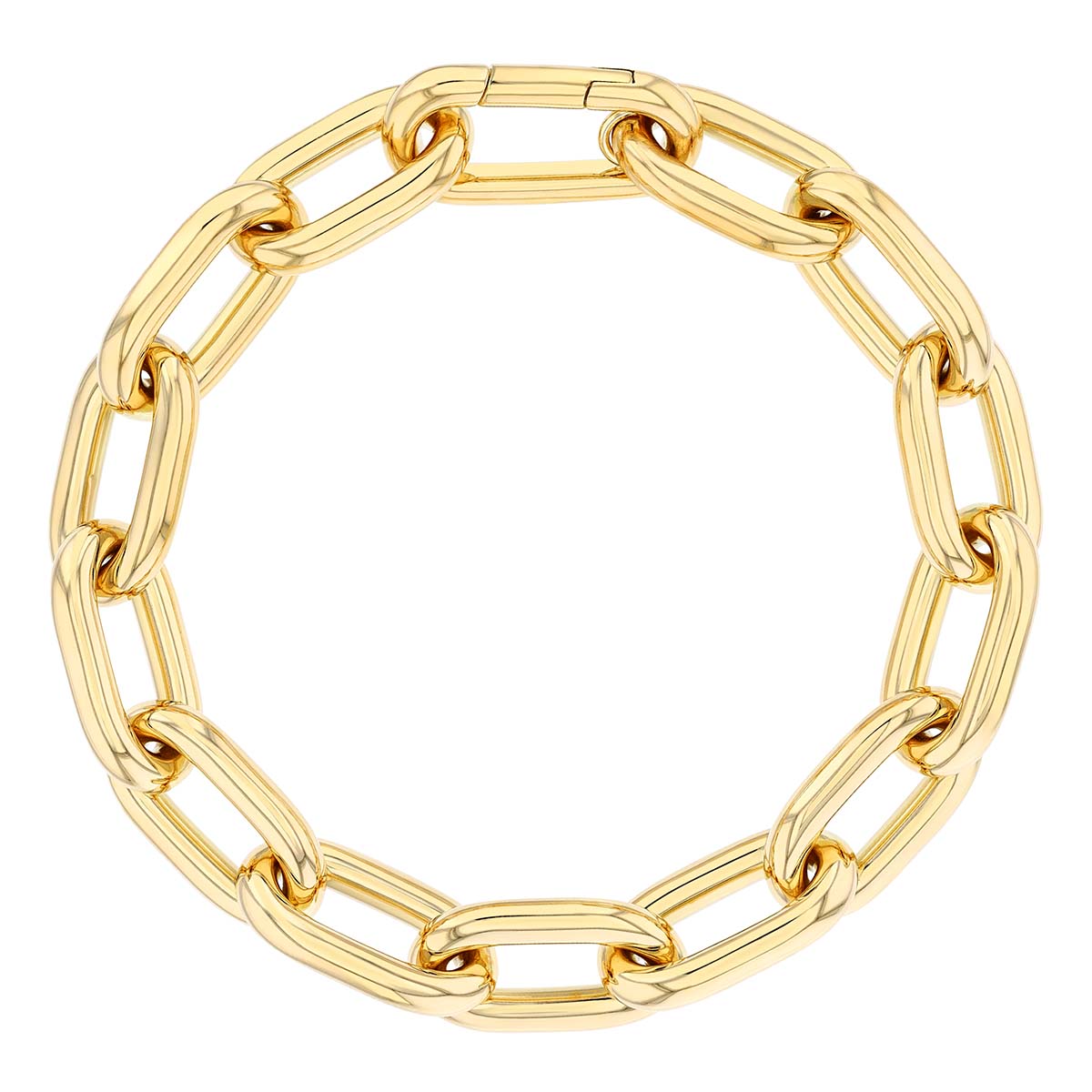 Roberto Coin Yellow Gold Chunky Paperclip Bracelet, 8