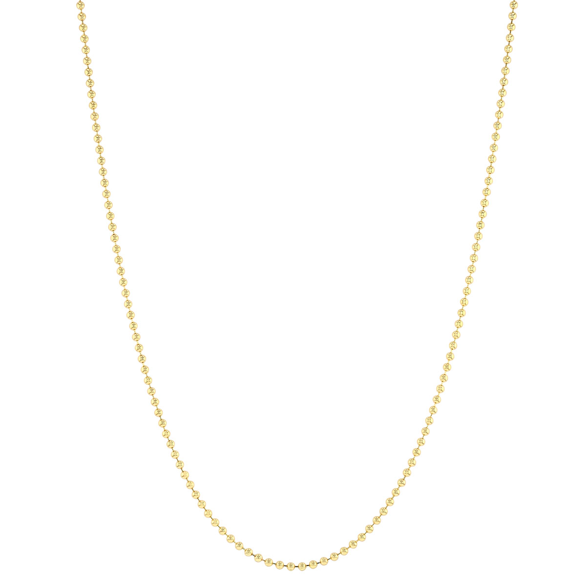 Stainless Steel Gold Color Ball Chain – 24" Long, 2.4mm – Perfect For Charms & Pendants