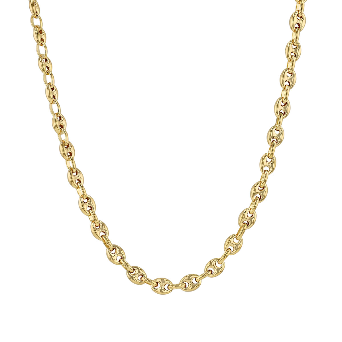 Yellow Gold 3.45 mm Puff Mariner Link Chain, 20