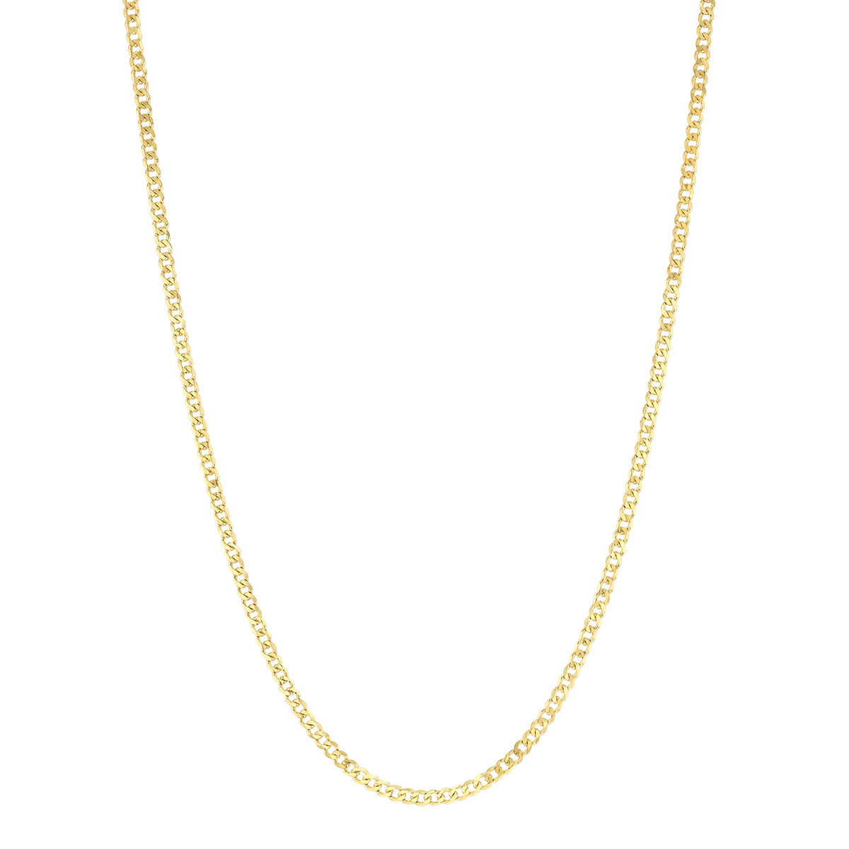 Yellow Gold 2.7 mm Curb Chain, 18