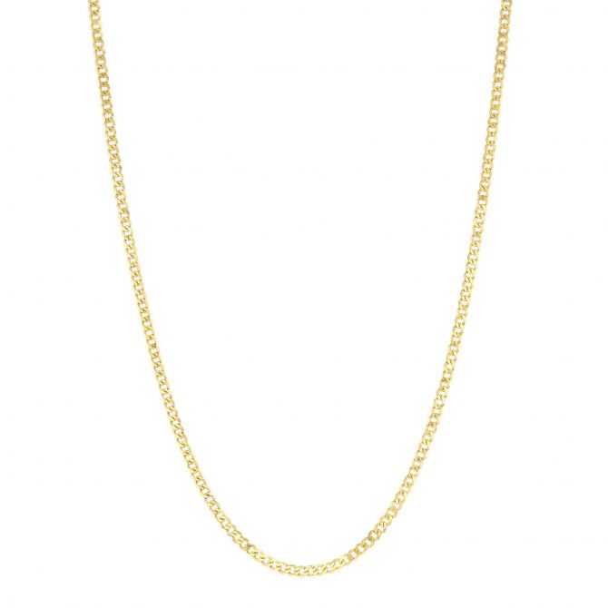 Yellow Gold 2.7 mm Curb Chain, 18"