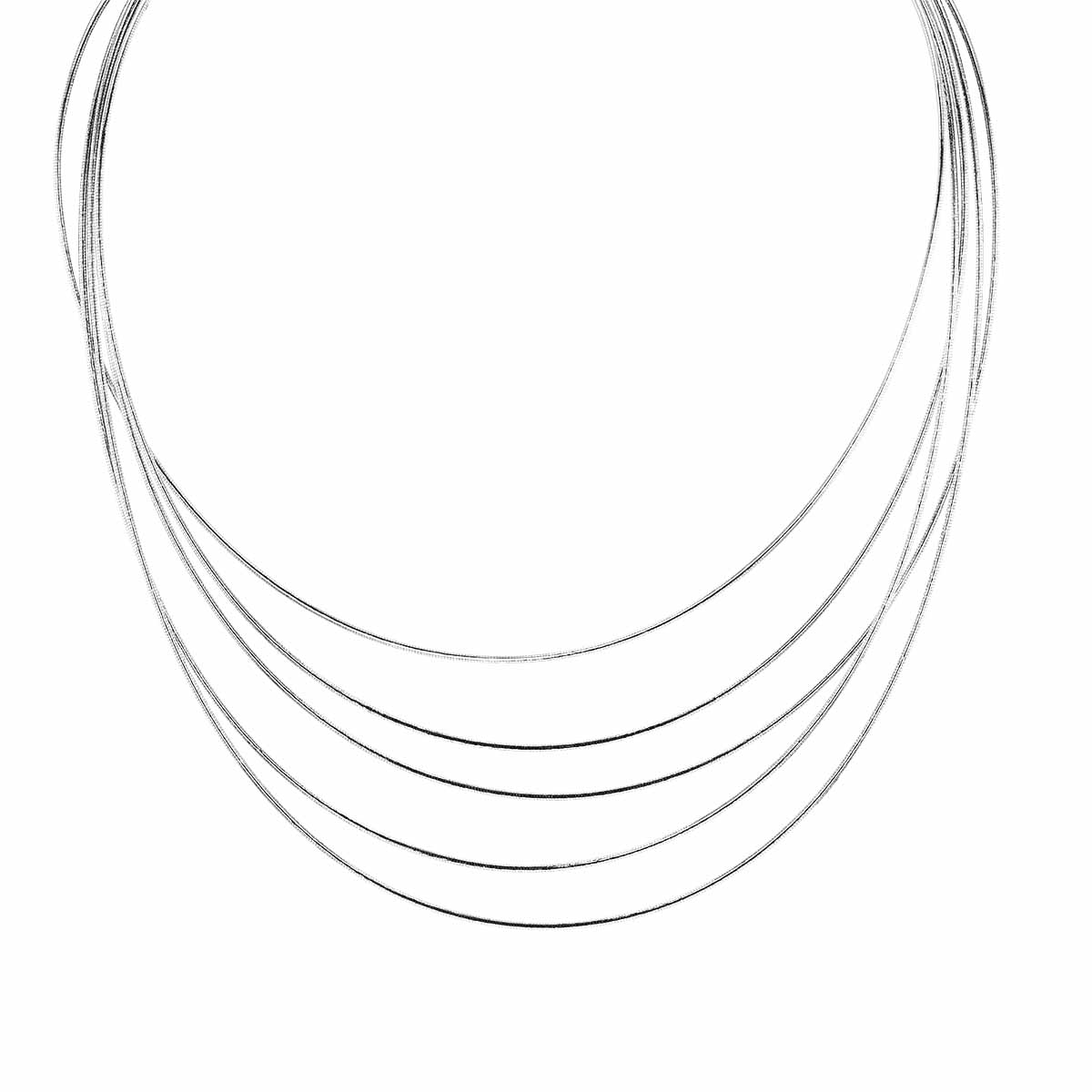 Pesavento DNA Spring Sterling Silver 5 Strand Necklace