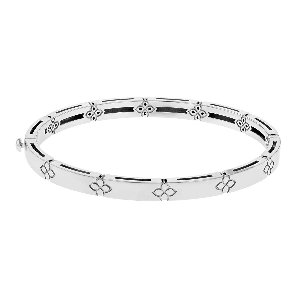 Bague en Nacre Blanche et Argent 925 - Motif Floral Élégant
