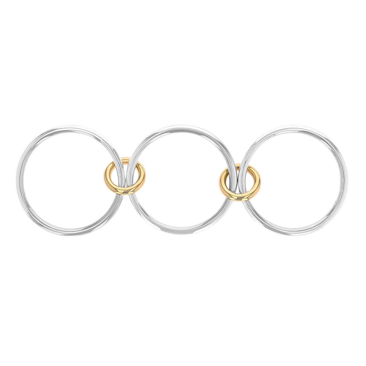 Spinelli Kilcollin Solarium Sterling Silver & Yellow Gold Stacking Ring