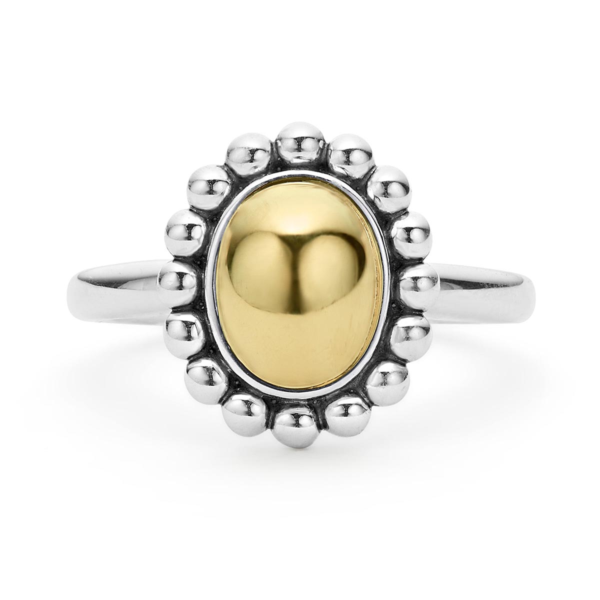 LAGOS High Bar Gold Caviar Dome Ring, Size 6.5