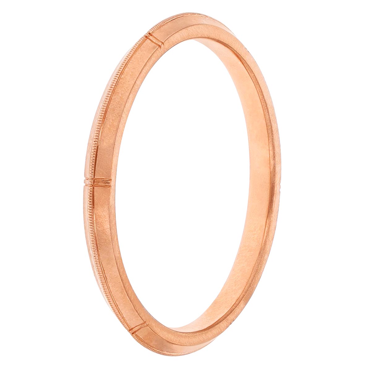 Erika Winters Rose Brushed Milgrain Ring in Rose Gold