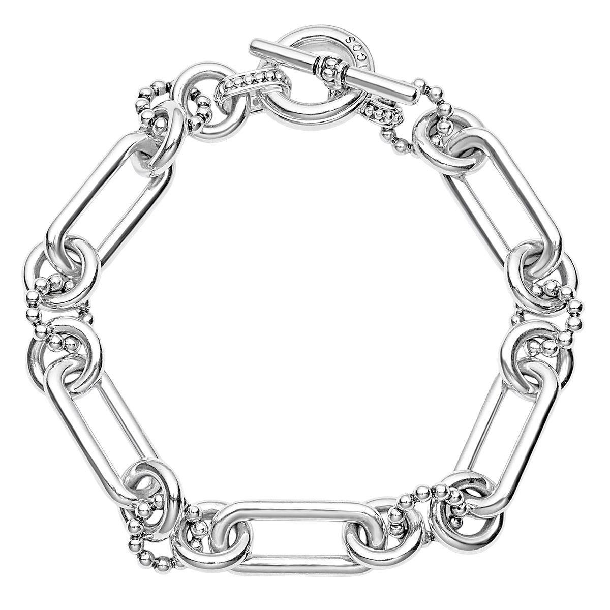LAGOS Signature Caviar Sterling Silver Link Bracelet