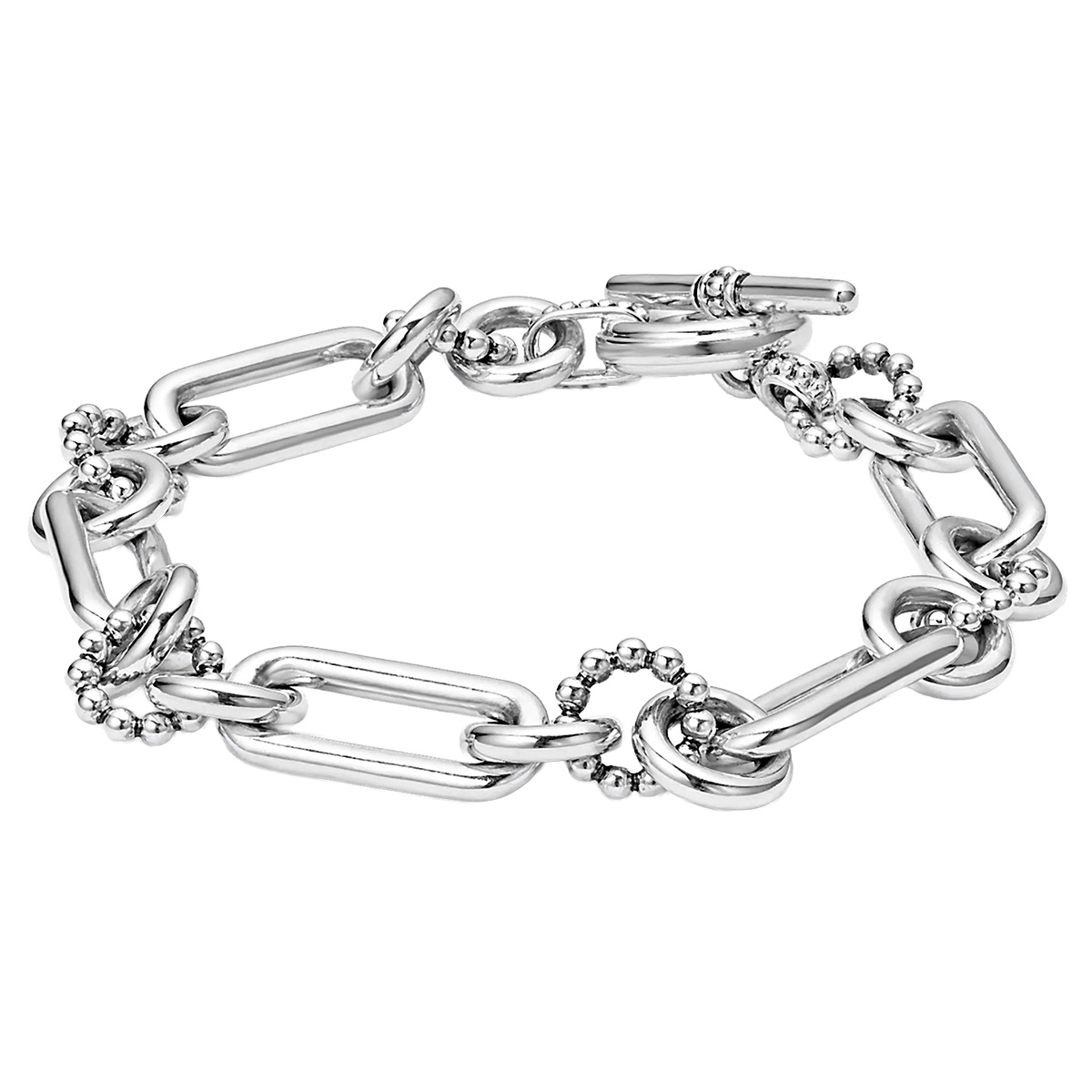 LAGOS Signature Caviar Sterling Silver Link Bracelet