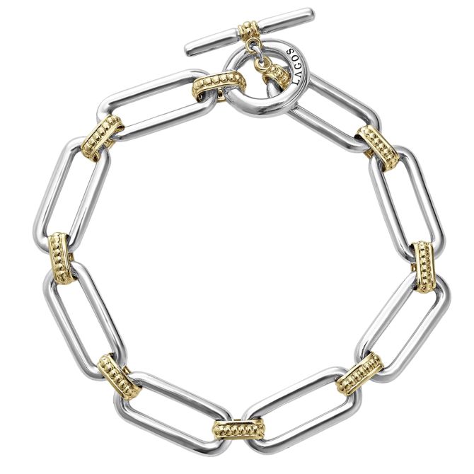 LAGOS Signature Caviar Two-Tone Link Bracelet